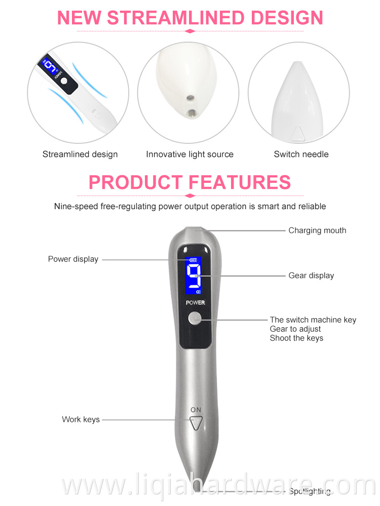 LCD display home laser skin spot mole removal machine plasma pen